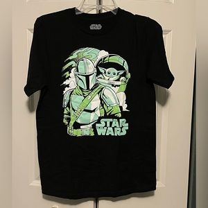 Boys Star Wars T-Shirt featuring Mandalorian & The Child Size L/G